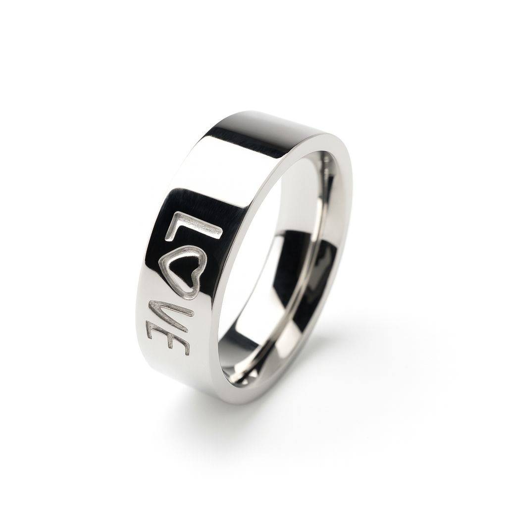 BECHTGOLD Damenring aus Edelstahl Love Steinless Steel